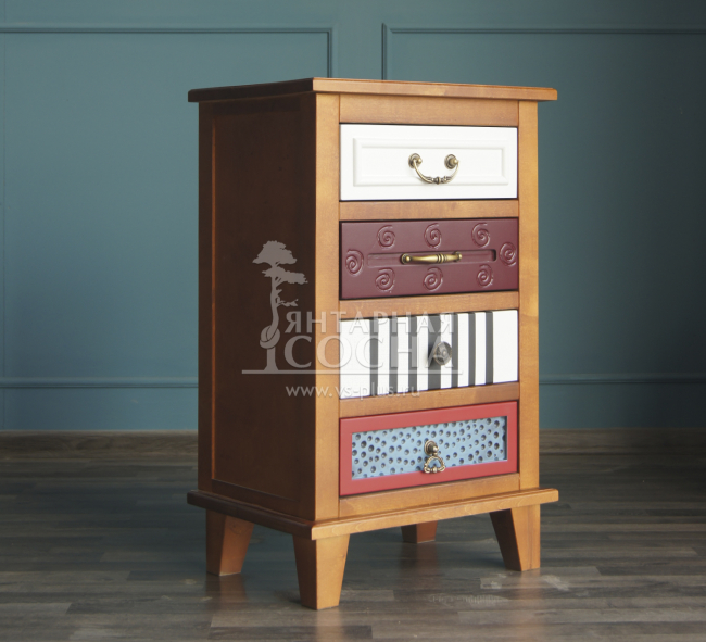 Тумба "Gouache Birch" арт M10529ETG/1, разноцветная Тумба "Gouache Birch" арт M10529ETG/1, разноцветная