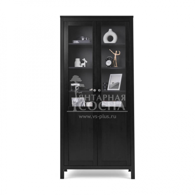 Шкаф для книг КЫМОР Стекло/Панель 90 Черный Шкаф для книг КЫМОР Стекло/Панель 90 Черный