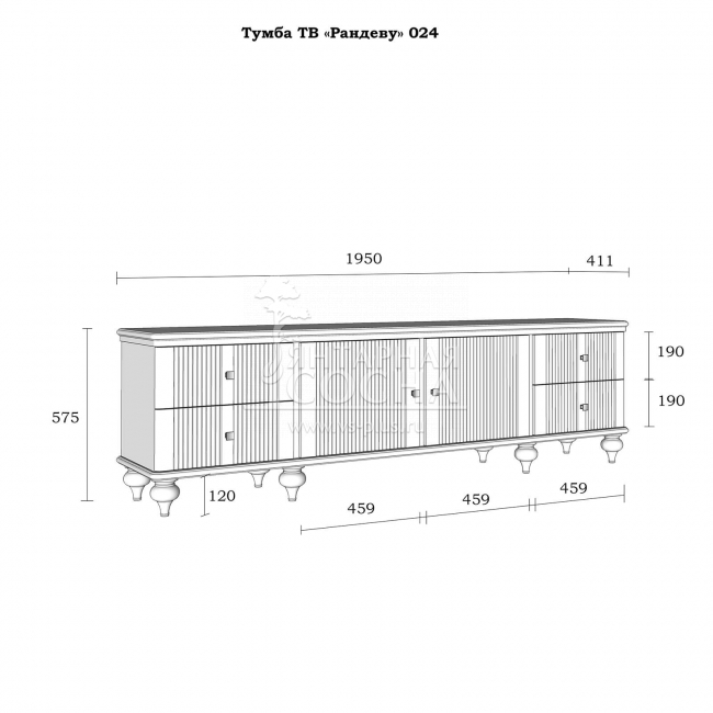 Тумба ТВ Рандеву 024 (4.1.2) Тумба ТВ Рандеву 024 (4.1.2)