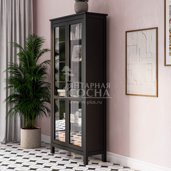 Шкаф для книг КЫМОР Стекло/Стекло 90 Черный Шкаф для книг КЫМОР Стекло/Стекло 90 Черный