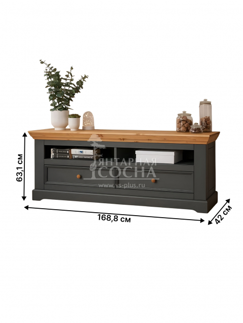 Тумба ТВ Форест Графит 2 ящика Тумба ТВ Форест Графит 2 ящика