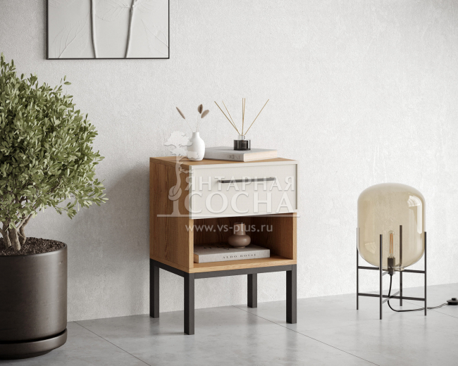 Тумбочка с верхним ящиком "Nicole" арт NEM11 Белый Тумбочка с верхним ящиком "Nicole" арт NEM11 Белый