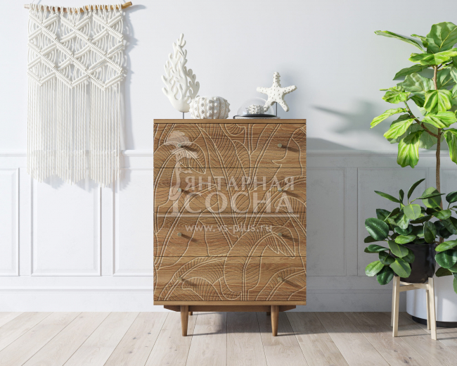 Комод "Boho" на 4 ящика джангл арт BH10 Комод "Boho" на 4 ящика джангл арт BH10