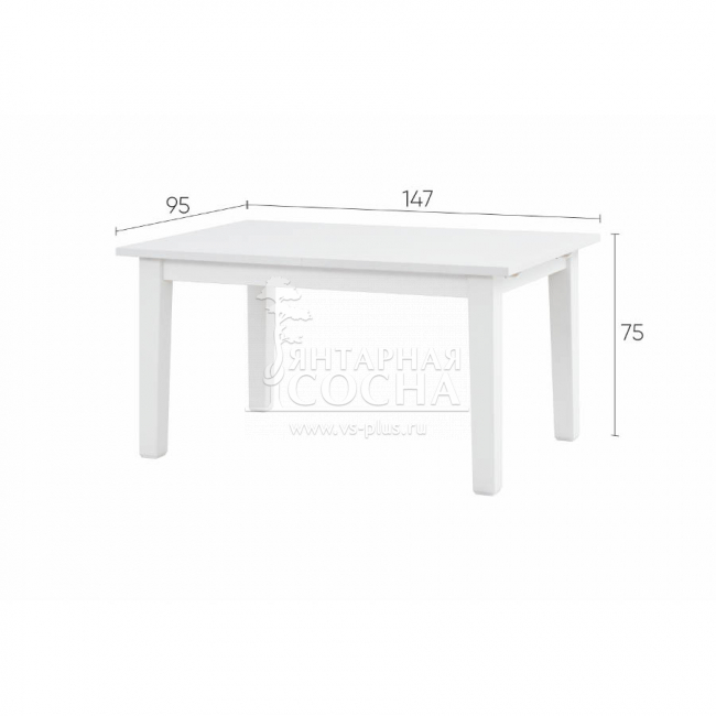 Стол обеденный раздвижной ШАНЬ 147/204x95 Стол обеденный раздвижной ШАНЬ 147/204x95