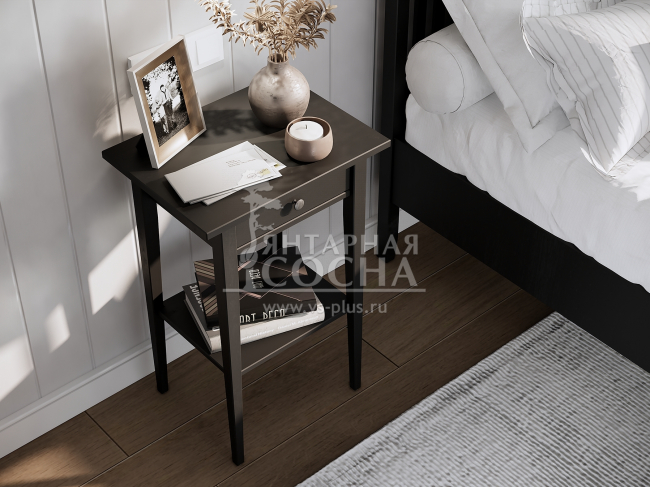 Тумба прикроватная КЫМОР 1 ящик Черная Тумба прикроватная КЫМОР 1 ящик Черная