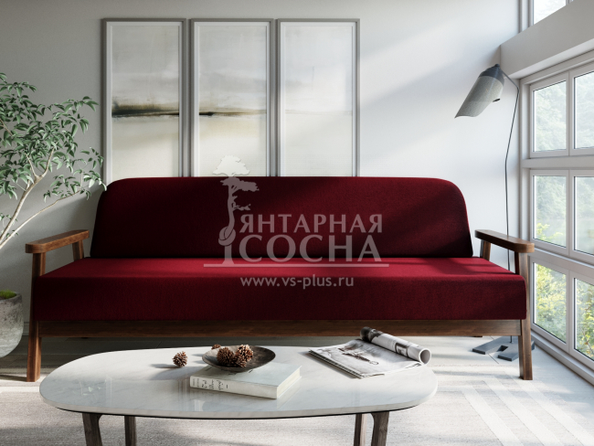 Диван Флори Б Velvet Орех Vinous Диван Флори Б Velvet Орех Vinous