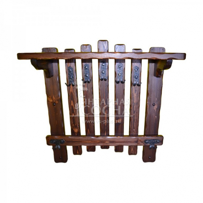 Вешалка настенная Добряк 1 с элементами ковки Вешалка настенная Добряк 1 с элементами ковки