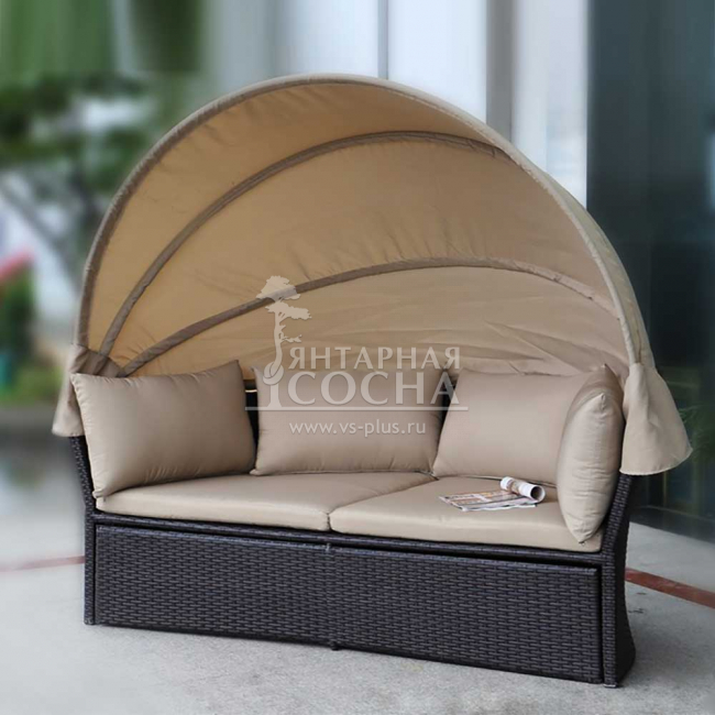 Диван-трансформер из искусственного ротанга AFM-325B Brown Диван-трансформер из искусственного ротанга AFM-325B Brown