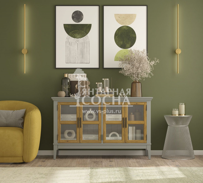 Тумба под ТВ со стеклянными дверями Квадро-С 40 Тумба под ТВ со стеклянными дверями Квадро-С 40