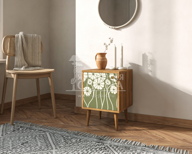 Тумбочка "Berber" с дверкой 53 принт арт BB21/Print_53, разноцветная Тумбочка "Berber" с дверкой 53 принт арт BB21/Print_53, разноцветная