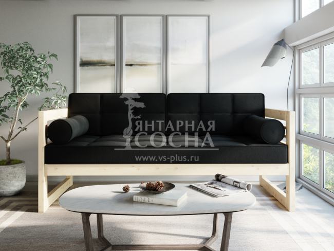 Диван Сега Б Velvet Сосна Black Диван Сега Б Velvet Сосна Black