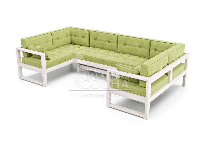 Диван Астер П-образный Textile Беленый Дуб Green Диван Астер П-образный Textile Беленый Дуб Green