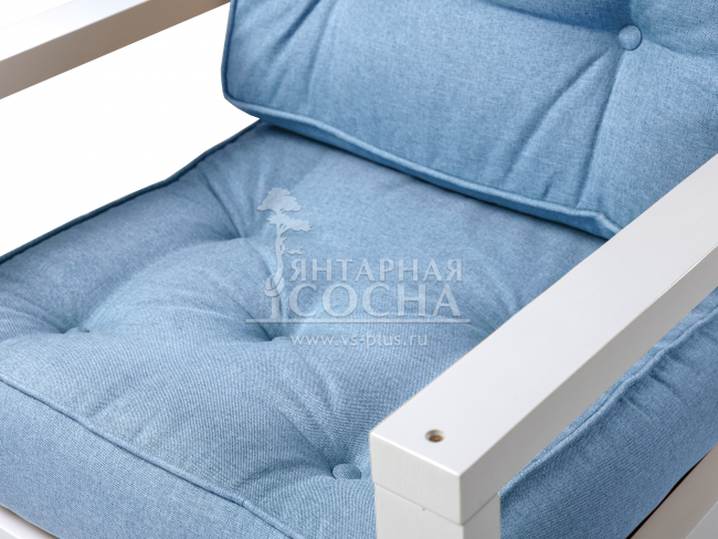 Кресло Астер Textile Белый Blue Кресло Астер Textile Белый Blue