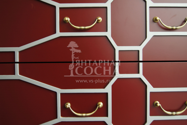 Бордовый комод "Emerald" 6 ящиков арт DSC348ETG/R Бордовый комод "Emerald" 6 ящиков арт DSC348ETG/R