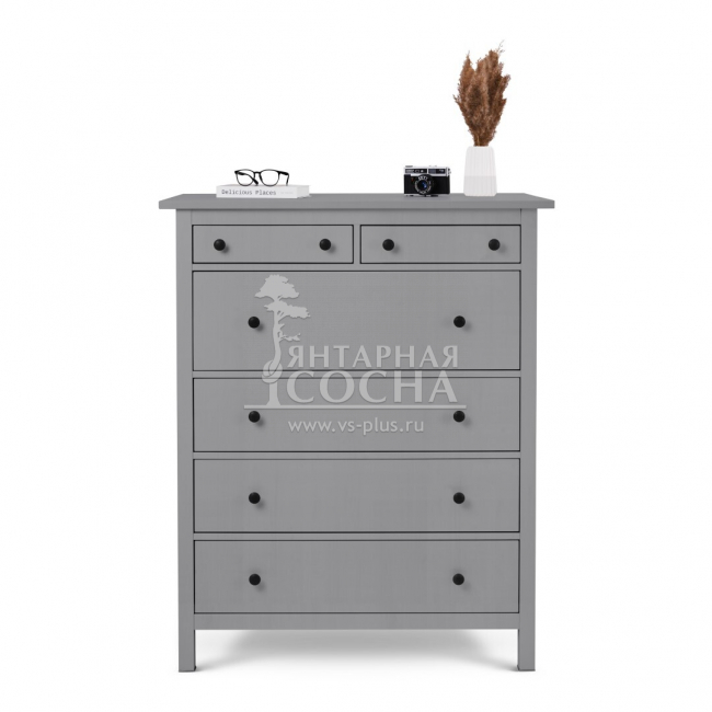 Комод высокий КЫМОР 6 ящиков Серый Комод высокий КЫМОР 6 ящиков Серый