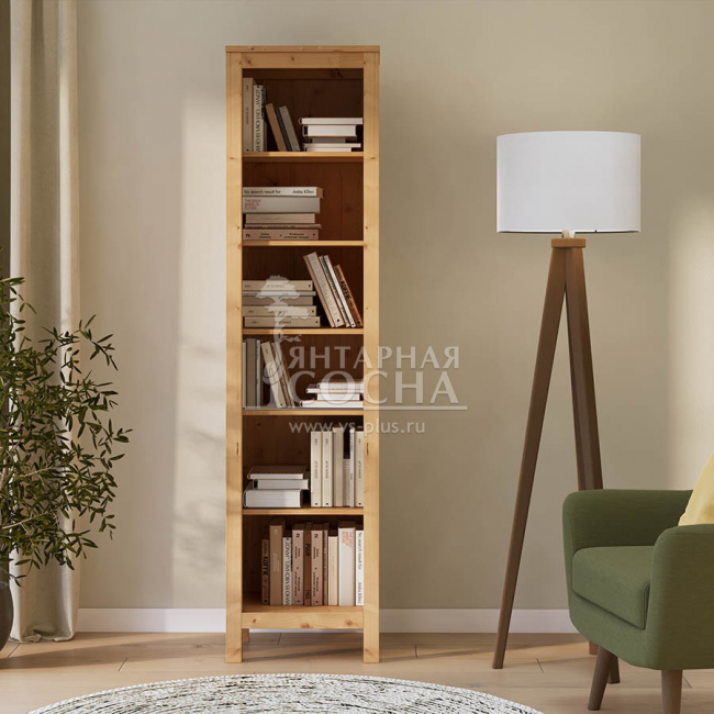 Стеллаж узкий открытый КЫМОР 49 Светло-коричневый Стеллаж узкий открытый КЫМОР 49 Светло-коричневый