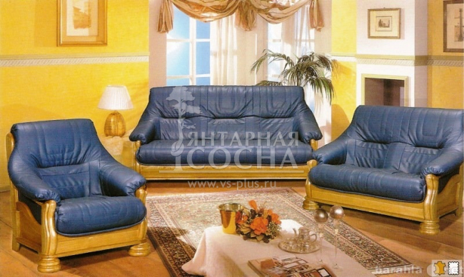 Диван 3-х местный Цезарь Дуб (нат.кожа) Диван 3-х местный Цезарь Дуб (нат.кожа)