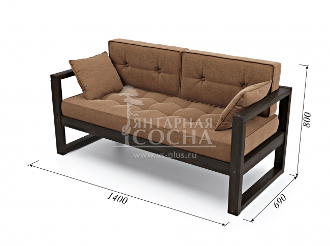 Диван Астер Мини Textile Венге Brown Диван Астер Мини Textile Венге Brown