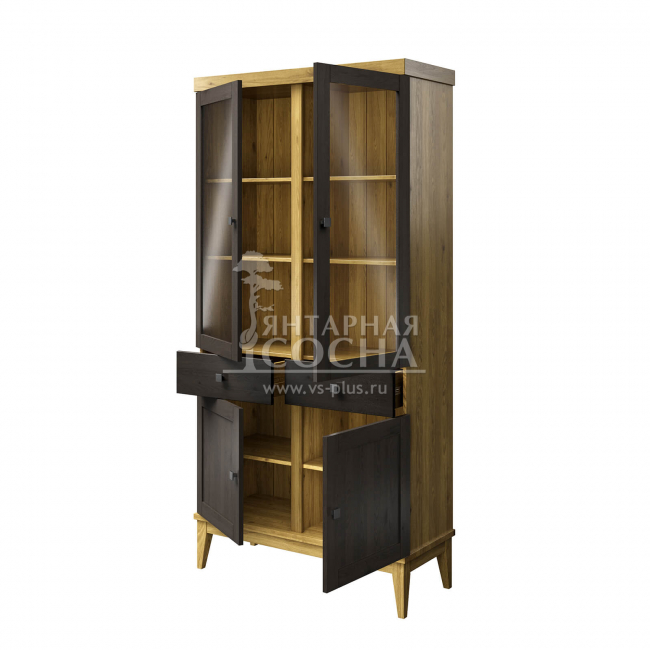 Шкаф для посуды Бон Вояж 222 (ФК) антик 24-колониал (2.4.2) Шкаф для посуды Бон Вояж 222 (ФК) антик 24-колониал (2.4.2)