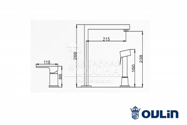 Смеситель Oulin OL-CS9622K Смеситель Oulin OL-CS9622K