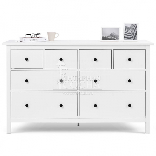 Комод широкий КЫМОР 8 ящиков Белый Комод широкий КЫМОР 8 ящиков Белый