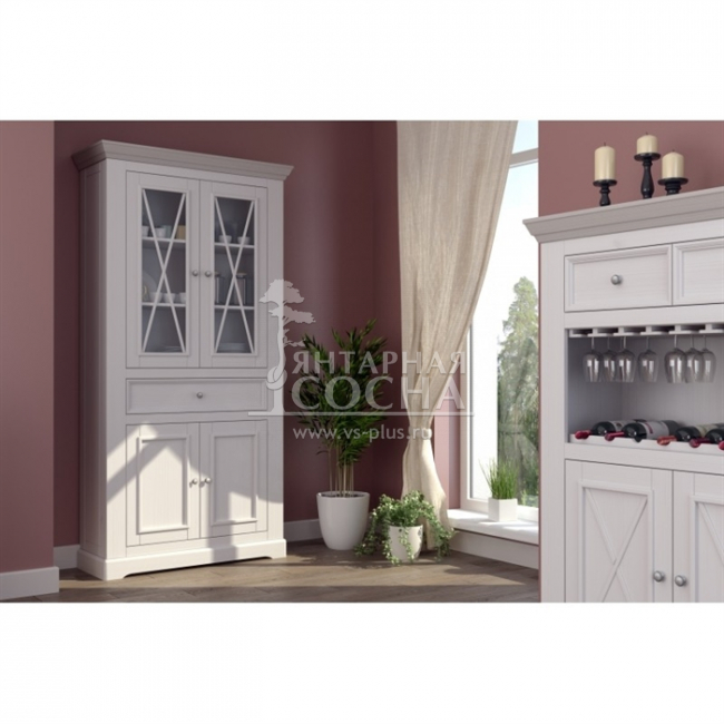 Шкаф для посуды Форест широкий 4 двери 1 ящик Шкаф для посуды Форест широкий 4 двери 1 ящик