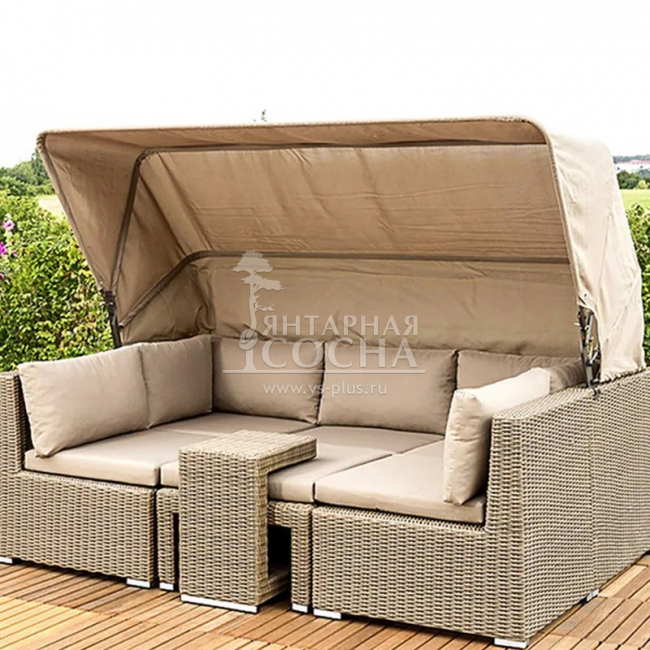 Диван-трансформер из искусственного ротанга AFM-320 Beige Диван-трансформер из искусственного ротанга AFM-320 Beige