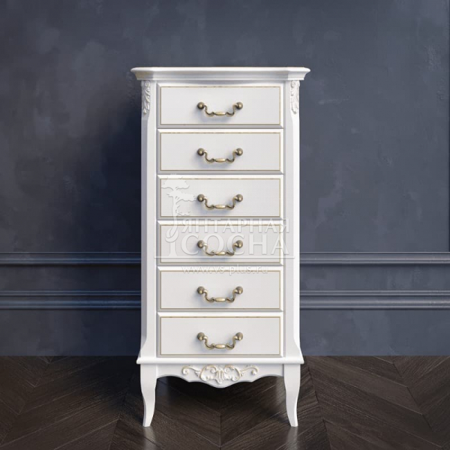 Комод высокий 6 ящиков Прованс Комод высокий 6 ящиков Прованс