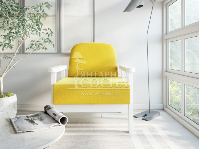 Кресло Флори Velvet Белая Эмаль Yellow Кресло Флори Velvet Белая Эмаль Yellow