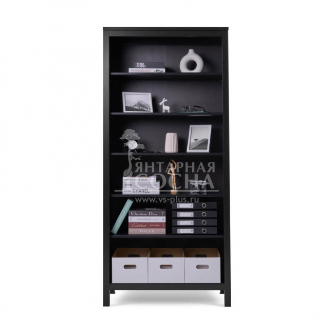 Стеллаж открытый КЫМОР 90 Черный Стеллаж открытый КЫМОР 90 Черный