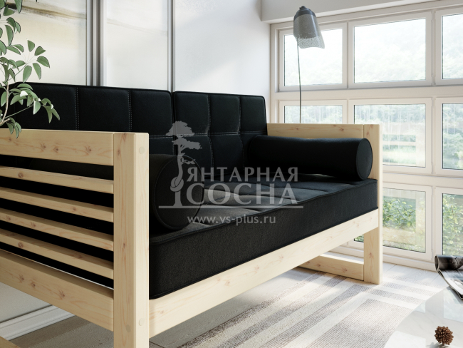 Диван Сега М Velvet Сосна Black Диван Сега М Velvet Сосна Black