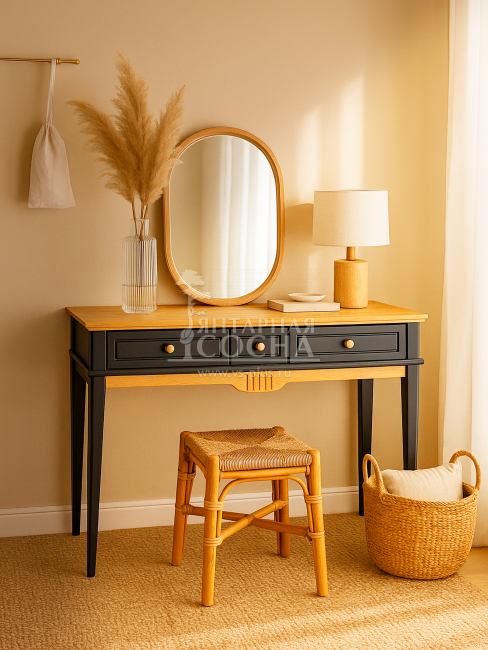 Стол туалетный 120 Пенни блэк/антик 24 Стол туалетный 120 Пенни блэк/антик 24