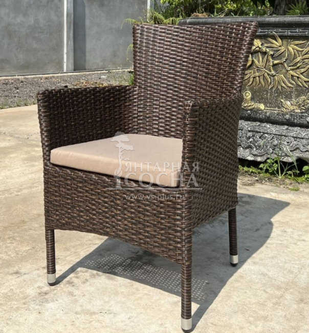 Комплект мебели из иск. ротанга AM-196B/T196 Brown (4+1) Комплект мебели из иск. ротанга AM-196B/T196 Brown (4+1)