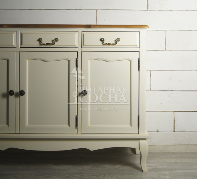 Бежевый Комод Leontina (3 ящика и 3 двери) арт ST9344 Бежевый Комод Leontina (3 ящика и 3 двери) арт ST9344