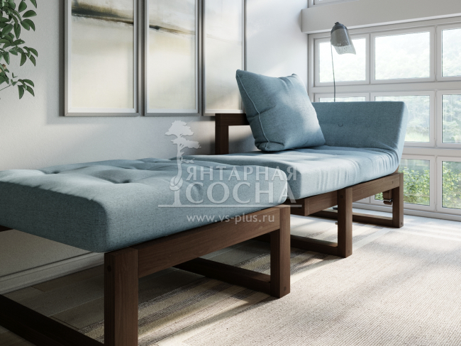 Кресло Амбер Textile Орех Blue Кресло Амбер Textile Орех Blue