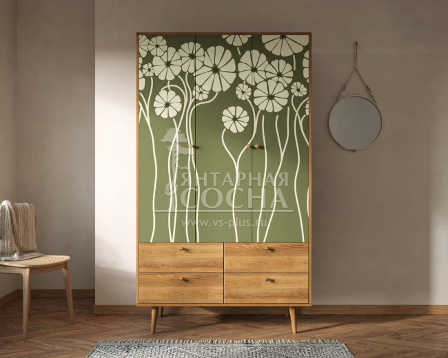Шкаф трехстворчатый "Berber" принт 53 арт BB02/Print_53 Шкаф трехстворчатый "Berber" принт 53 арт BB02/Print_53