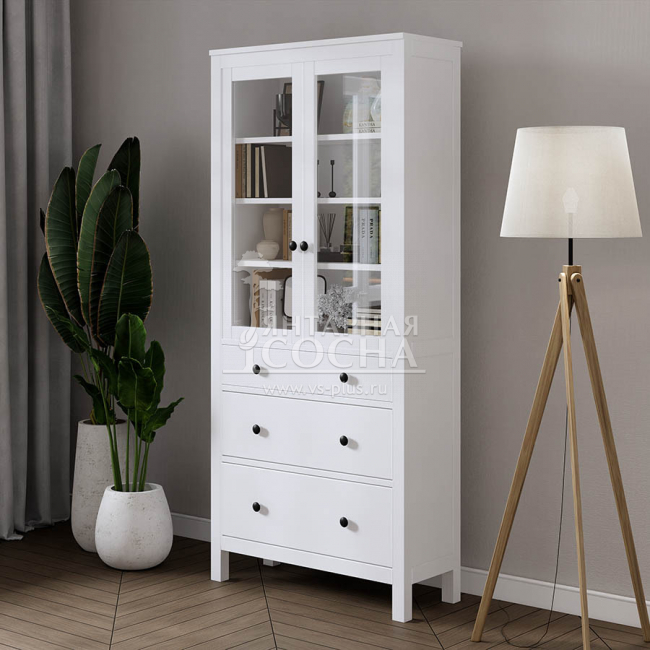 Шкаф для книг КЫМОР 3 ящика 90 Белый Шкаф для книг КЫМОР 3 ящика 90 Белый