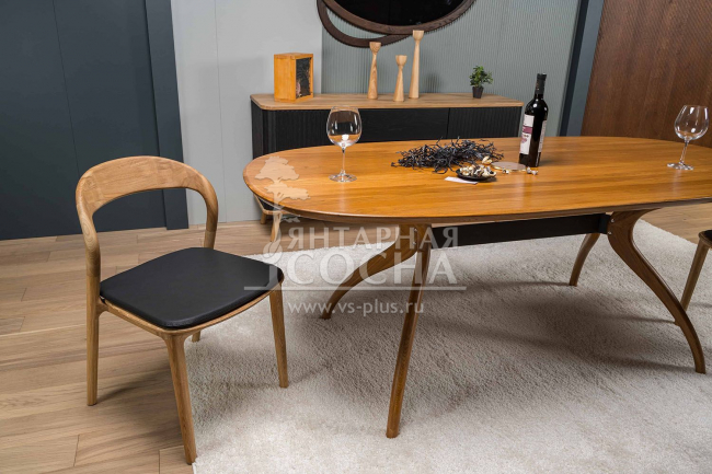 Стул Милина из массива дуба (с мягкой сидушкой из ткани или эко-кожи) Стул Милина из массива дуба (с мягкой сидушкой из ткани или эко-кожи)