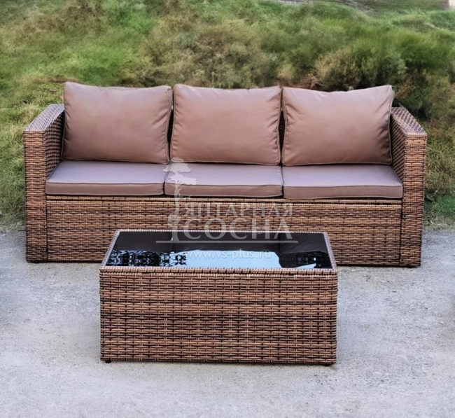 Комплект плетеной мебели AFM-302AL Brown Комплект плетеной мебели AFM-302AL Brown