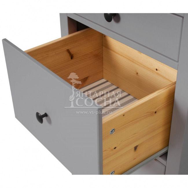 Комод узкий КЫМОР 5 ящиков Серый Комод узкий КЫМОР 5 ящиков Серый