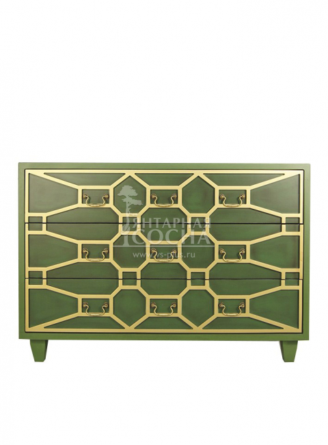 Зеленый комод "Emerald" 3 ящика арт DSC347ETG Зеленый комод "Emerald" 3 ящика арт DSC347ETG