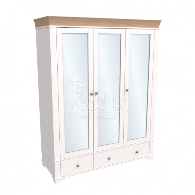 Шкаф 3х дверный Бейли (зеркальные двери) Шкаф 3х дверный Бейли (зеркальные двери)