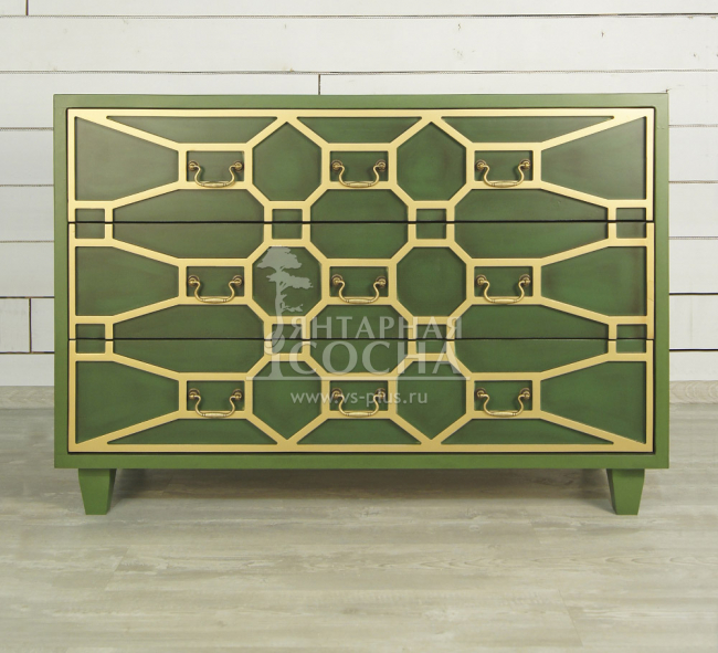 Зеленый комод "Emerald" 3 ящика арт DSC347ETG Зеленый комод "Emerald" 3 ящика арт DSC347ETG
