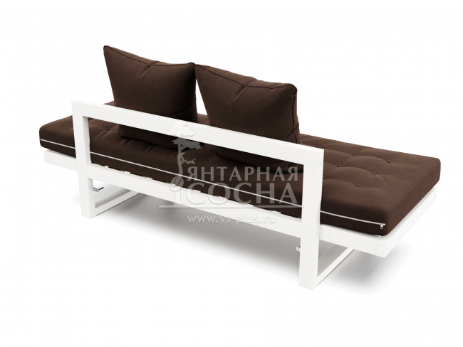 Кушетка Амбер Velvet Белая эмаль Chocolate Кушетка Амбер Velvet Белая эмаль Chocolate