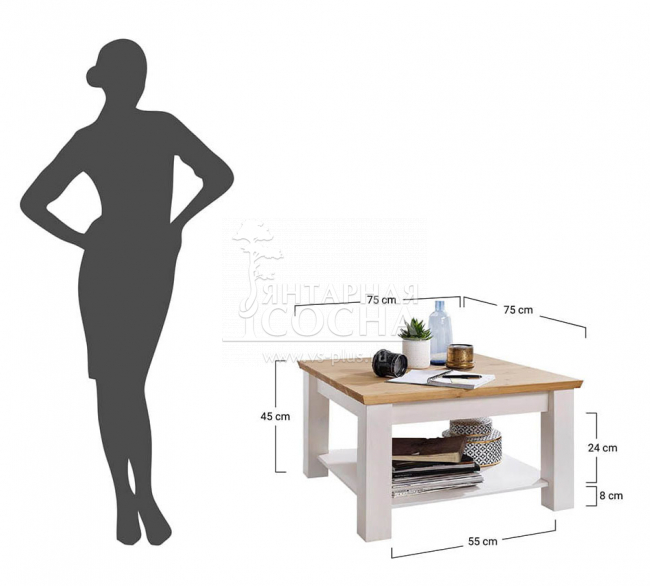 Стол журнальный Форест Графит малый Стол журнальный Форест Графит малый