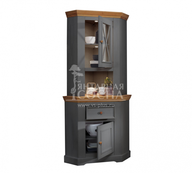 Надстройка комода углового (буфет угловой) Форест Графит Надстройка комода углового (буфет угловой) Форест Графит