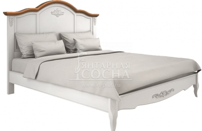 Кровать с жестким изголовьем 180*200 Прованс ясень