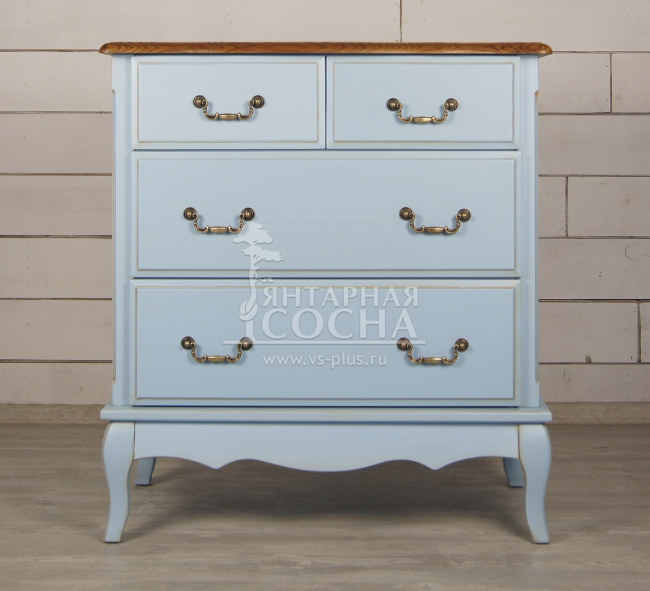 Голубой комод Leontina (4 ящика) арт ST9335B Голубой комод Leontina (4 ящика) арт ST9335B