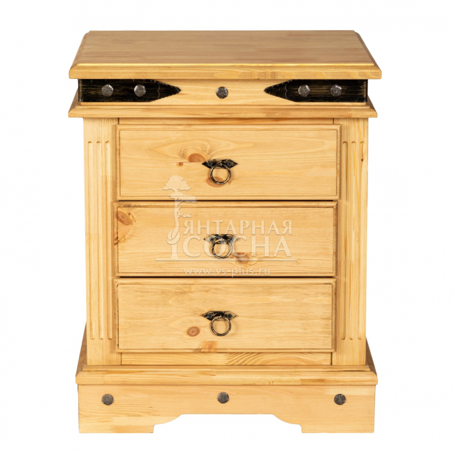 Тумба прикроватная Викинг 02 из массива сосны (мёд) Тумба прикроватная Викинг 02 из массива сосны (мёд)