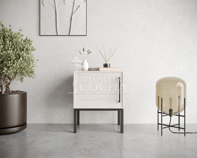 Тумбочка с дверкой "Nicole" NLN08 Белый Тумбочка с дверкой "Nicole" NLN08 Белый